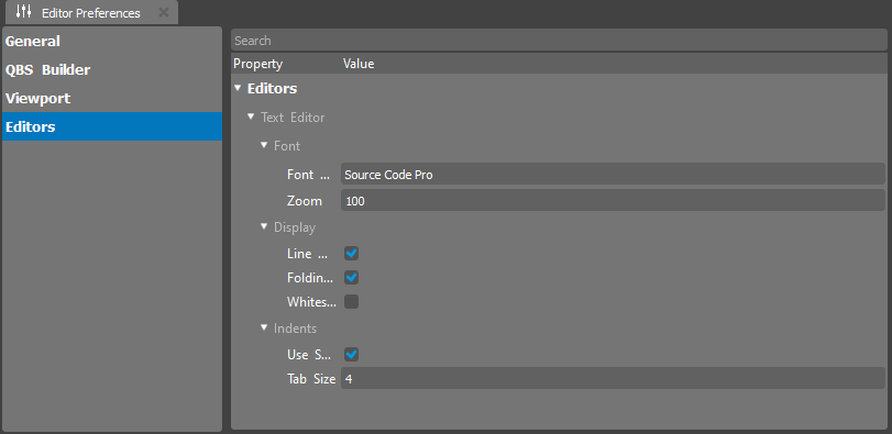 Editor Preferences